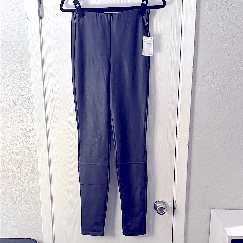 Good American Ink Faux Leather Pants Ink Blue